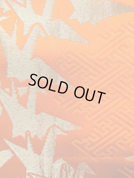 画像6: O0207C 半幅帯 女性用着物 シルク（正絹）   緑色 花 【中古】 【USED】 【リサイクル】 ★★★☆☆ (6)