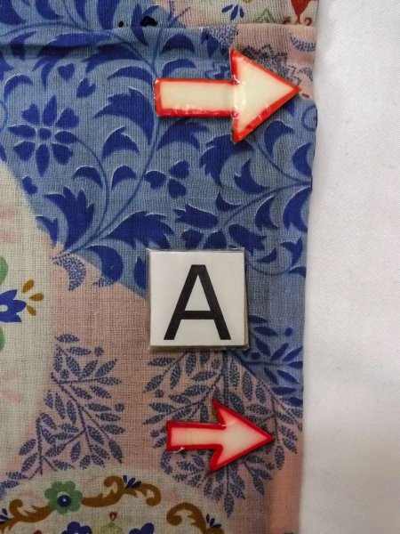 画像11: O0207D 半幅帯 女性用着物 綿  淡い マルチカラー 更紗 【中古】 【USED】 【リサイクル】 ★★☆☆☆ (11)