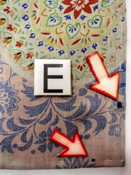 画像15: O0207D 半幅帯 女性用着物 綿  淡い マルチカラー 更紗 【中古】 【USED】 【リサイクル】 ★★☆☆☆ (15)