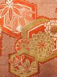 画像3: O0207E 半幅帯 女性用着物 シルク（正絹）   橙色 桜 【中古】 【USED】 【リサイクル】 ★★☆☆☆ (3)