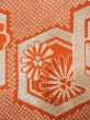画像5: O0207E 半幅帯 女性用着物 シルク（正絹）   橙色 桜 【中古】 【USED】 【リサイクル】 ★★☆☆☆ (5)