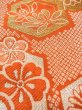 画像8: O0207E 半幅帯 女性用着物 シルク（正絹）   橙色 桜 【中古】 【USED】 【リサイクル】 ★★☆☆☆ (8)