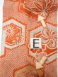 画像15: O0207E 半幅帯 女性用着物 シルク（正絹）   橙色 桜 【中古】 【USED】 【リサイクル】 ★★☆☆☆ (15)