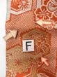 画像16: O0207E 半幅帯 女性用着物 シルク（正絹）   橙色 桜 【中古】 【USED】 【リサイクル】 ★★☆☆☆ (16)