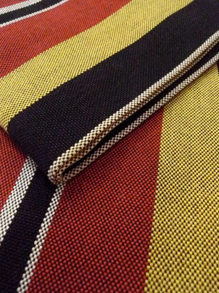 画像9: O0207G 半幅帯 女性用着物 綿   マルチカラー 縞 【中古】 【USED】 【リサイクル】 ★★★☆☆ (9)