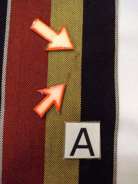 画像10: O0207G 半幅帯 女性用着物 綿   マルチカラー 縞 【中古】 【USED】 【リサイクル】 ★★★☆☆ (10)