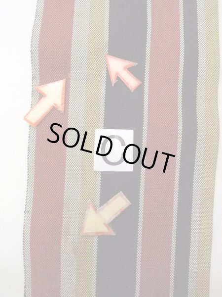 画像12: O0207G 半幅帯 女性用着物 綿   マルチカラー 縞 【中古】 【USED】 【リサイクル】 ★★★☆☆ (12)