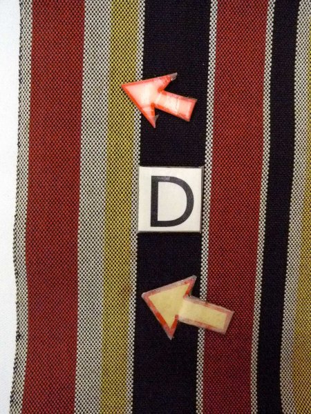 画像13: O0207G 半幅帯 女性用着物 綿   マルチカラー 縞 【中古】 【USED】 【リサイクル】 ★★★☆☆ (13)