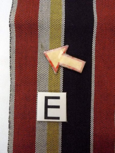 画像14: O0207G 半幅帯 女性用着物 綿   マルチカラー 縞 【中古】 【USED】 【リサイクル】 ★★★☆☆ (14)