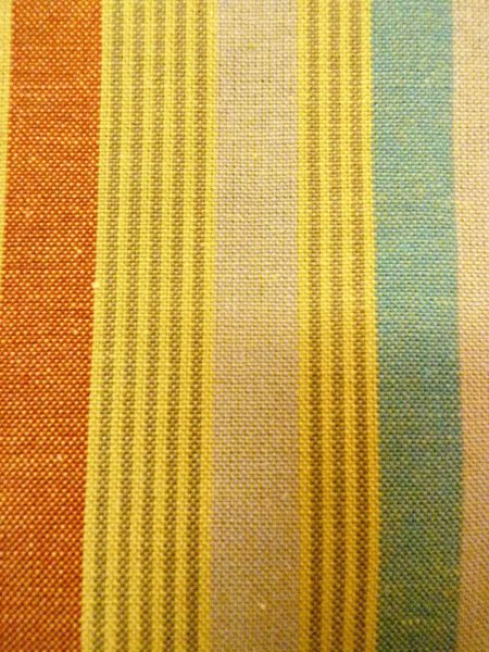 画像4: O0207H 半幅帯 女性用着物 綿 淡い 灰色がかった マルチカラー 縞 【中古】 【USED】 【リサイクル】 ★★★☆☆ (4)