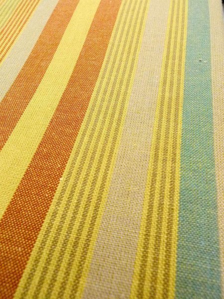 画像6: O0207H 半幅帯 女性用着物 綿 淡い 灰色がかった マルチカラー 縞 【中古】 【USED】 【リサイクル】 ★★★☆☆ (6)