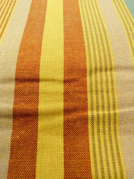 画像7: O0207H 半幅帯 女性用着物 綿 淡い 灰色がかった マルチカラー 縞 【中古】 【USED】 【リサイクル】 ★★★☆☆ (7)