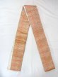 画像1: O0207J 半幅帯 女性用着物 シルク（正絹）   橙色 鳥 【中古】 【USED】 【リサイクル】 ★★★★☆ (1)