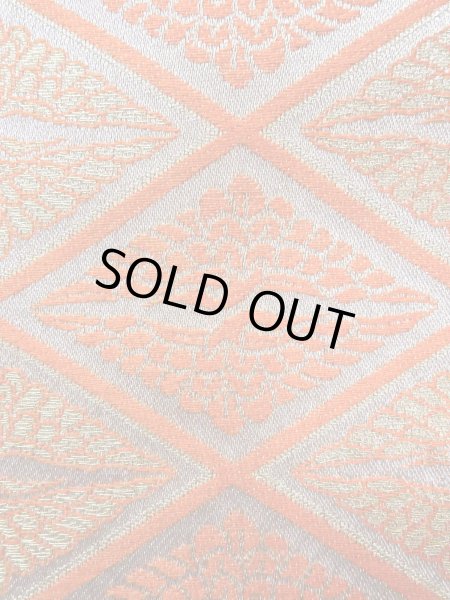 画像4: O0207J 半幅帯 女性用着物 シルク（正絹）   橙色 鳥 【中古】 【USED】 【リサイクル】 ★★★★☆ (4)