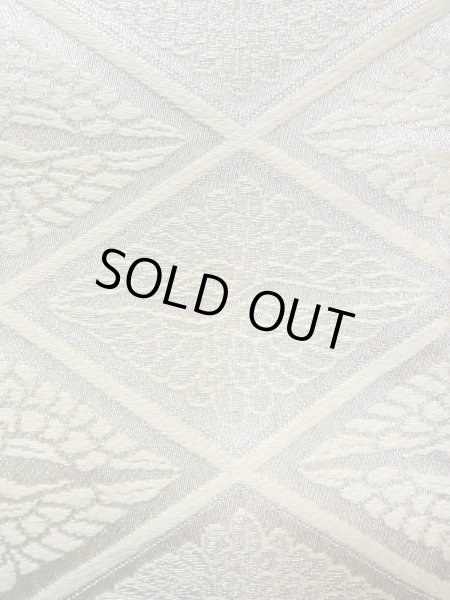 画像7: O0207J 半幅帯 女性用着物 シルク（正絹）   橙色 鳥 【中古】 【USED】 【リサイクル】 ★★★★☆ (7)