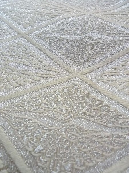 画像10: O0207J 半幅帯 女性用着物 シルク（正絹）   橙色 鳥 【中古】 【USED】 【リサイクル】 ★★★★☆ (10)