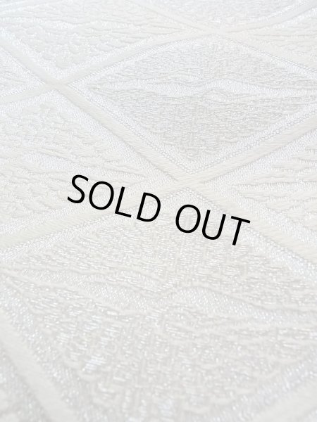 画像10: O0207J 半幅帯 女性用着物 シルク（正絹）   橙色 鳥 【中古】 【USED】 【リサイクル】 ★★★★☆ (10)