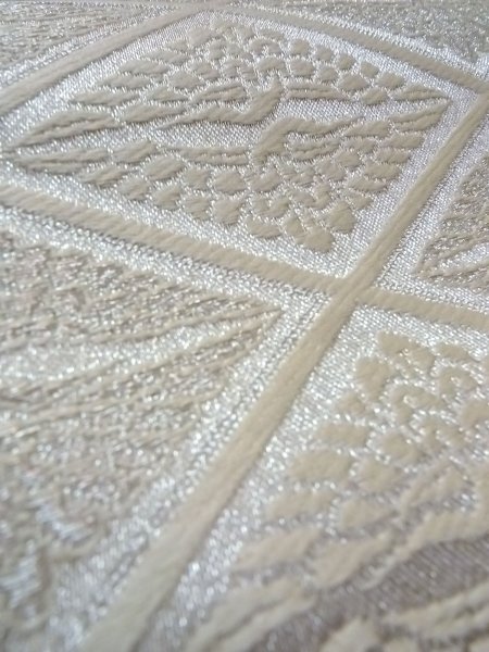 画像11: O0207J 半幅帯 女性用着物 シルク（正絹）   橙色 鳥 【中古】 【USED】 【リサイクル】 ★★★★☆ (11)