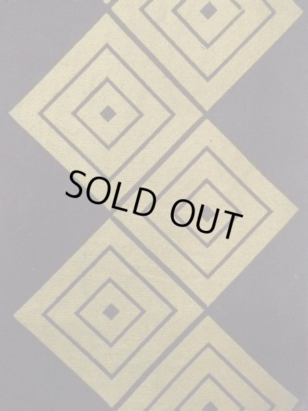 画像3: O0207M 半幅帯 女性用着物 綿   黒 菱 【中古】 【USED】 【リサイクル】 ★★★☆☆ (3)