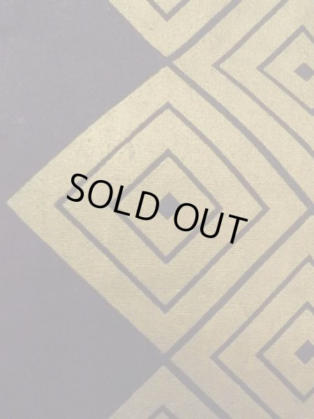 画像4: O0207M 半幅帯 女性用着物 綿   黒 菱 【中古】 【USED】 【リサイクル】 ★★★☆☆ (4)