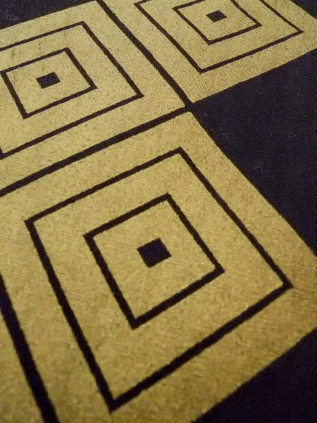 画像7: O0207M 半幅帯 女性用着物 綿   黒 菱 【中古】 【USED】 【リサイクル】 ★★★☆☆ (7)