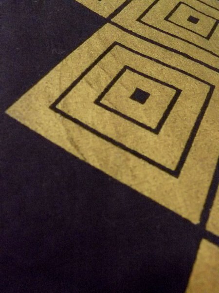 画像9: O0207M 半幅帯 女性用着物 綿   黒 菱 【中古】 【USED】 【リサイクル】 ★★★☆☆ (9)