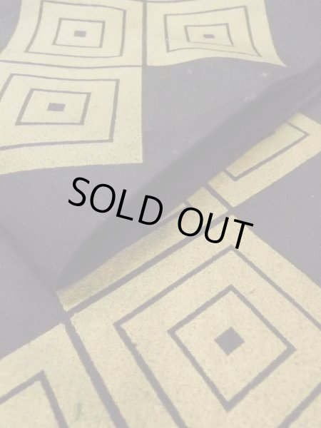 画像10: O0207M 半幅帯 女性用着物 綿   黒 菱 【中古】 【USED】 【リサイクル】 ★★★☆☆ (10)