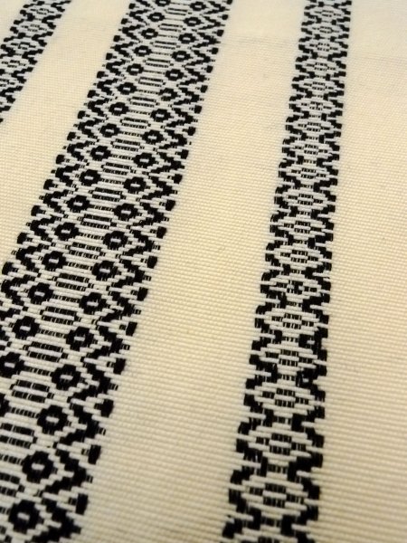 画像6: O0207N 半幅帯 女性用着物 ウール   アイボリー 献上柄 【中古】 【USED】 【リサイクル】 ★★★★☆ (6)