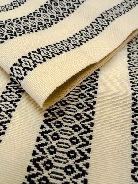 画像9: O0207N 半幅帯 女性用着物 ウール   アイボリー 献上柄 【中古】 【USED】 【リサイクル】 ★★★★☆ (9)