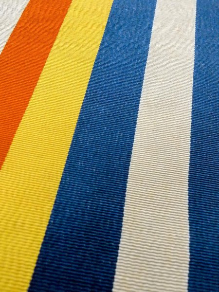 画像8: O0207O 半幅帯 女性用着物 シルク（正絹）   マルチカラー 縞 【中古】 【USED】 【リサイクル】 ★★☆☆☆ (8)