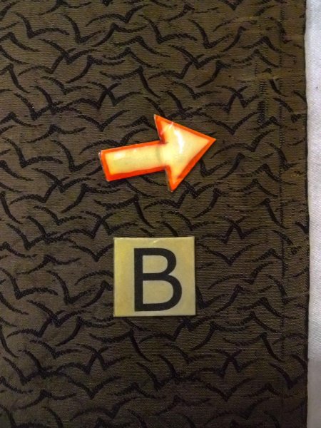 画像12: O0207R 半幅帯 女性用着物 シルク(正絹)  深い オリーブ 鳥 【中古】 【USED】 【リサイクル】 ★☆☆☆☆ (12)