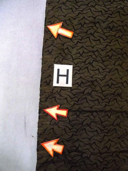 画像18: O0207R 半幅帯 女性用着物 シルク(正絹)  深い オリーブ 鳥 【中古】 【USED】 【リサイクル】 ★☆☆☆☆ (18)