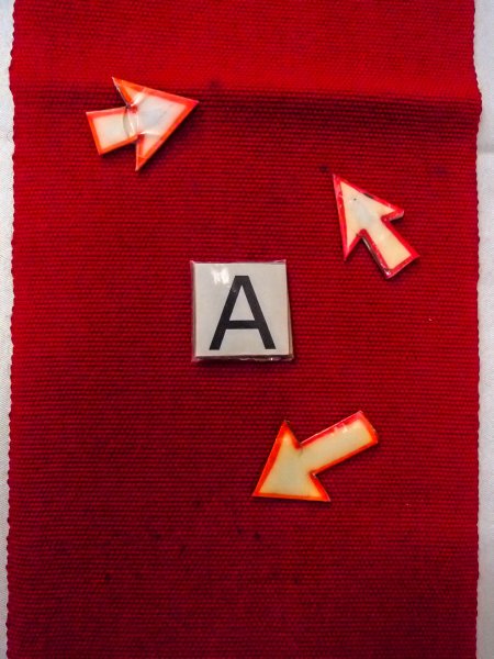 画像10: O0207S 半幅帯 女性用着物 ウール   赤色  【中古】 【USED】 【リサイクル】 ★★★☆☆ (10)