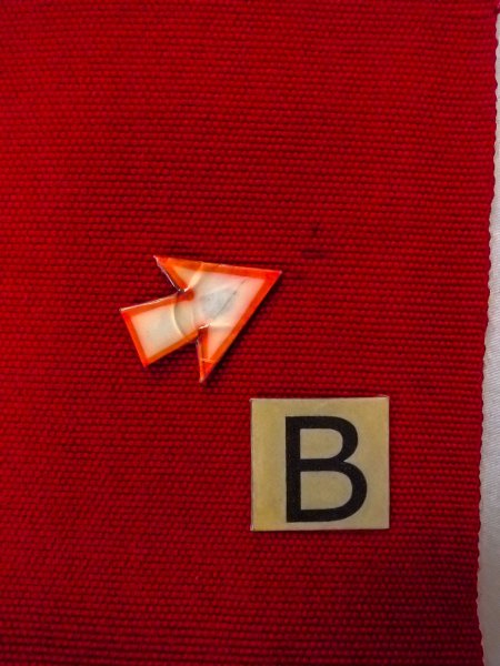 画像11: O0207S 半幅帯 女性用着物 ウール   赤色  【中古】 【USED】 【リサイクル】 ★★★☆☆ (11)