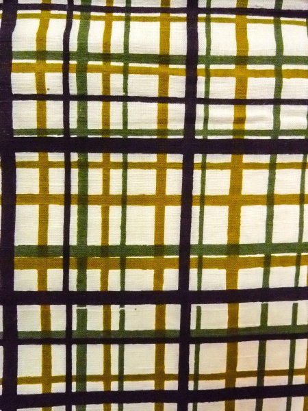 画像4: O0207T 半幅帯 女性用着物 綿   オフ ホワイト チェック柄 【中古】 【USED】 【リサイクル】 ★★☆☆☆ (4)