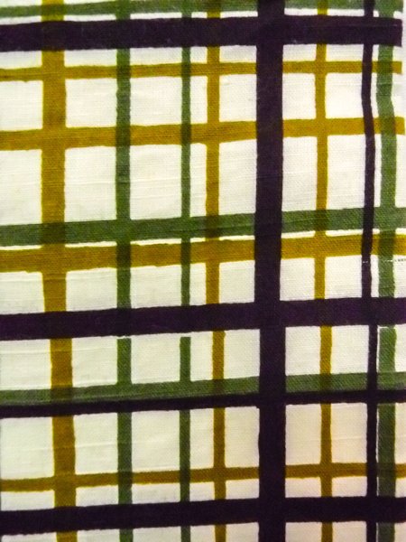 画像6: O0207T 半幅帯 女性用着物 綿   オフ ホワイト チェック柄 【中古】 【USED】 【リサイクル】 ★★☆☆☆ (6)