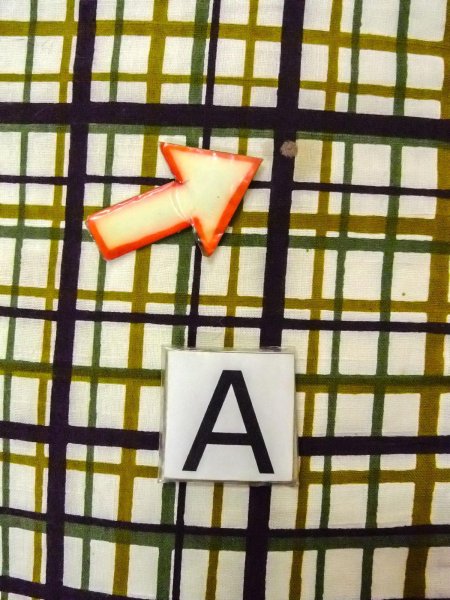 画像11: O0207T 半幅帯 女性用着物 綿   オフ ホワイト チェック柄 【中古】 【USED】 【リサイクル】 ★★☆☆☆ (11)