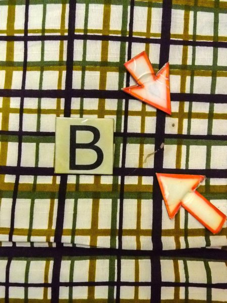 画像12: O0207T 半幅帯 女性用着物 綿   オフ ホワイト チェック柄 【中古】 【USED】 【リサイクル】 ★★☆☆☆ (12)