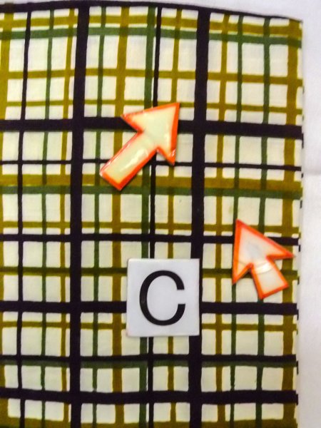 画像13: O0207T 半幅帯 女性用着物 綿   オフ ホワイト チェック柄 【中古】 【USED】 【リサイクル】 ★★☆☆☆ (13)