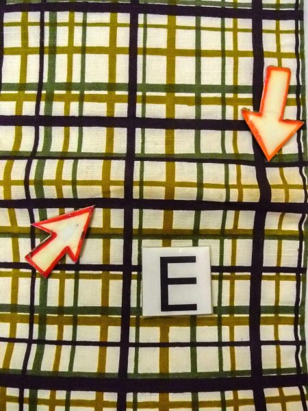 画像15: O0207T 半幅帯 女性用着物 綿   オフ ホワイト チェック柄 【中古】 【USED】 【リサイクル】 ★★☆☆☆ (15)