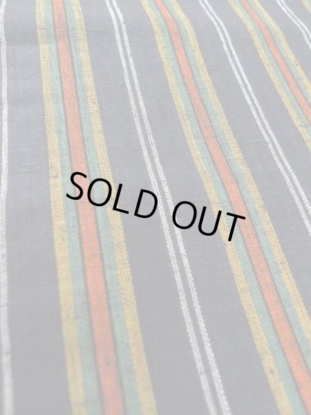 画像9: O0207U 半幅帯 女性用着物 綿   紺 縞 【中古】 【USED】 【リサイクル】 ★★★★☆ (9)