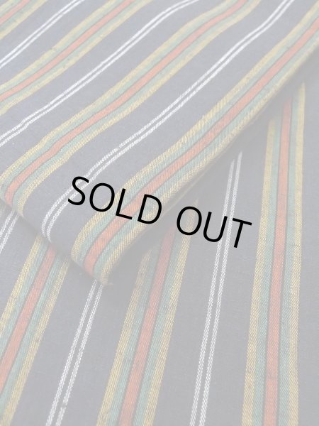 画像10: O0207U 半幅帯 女性用着物 綿   紺 縞 【中古】 【USED】 【リサイクル】 ★★★★☆ (10)