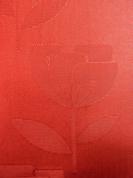 画像5: O0207X 半幅帯 女性用着物 シルク(正絹)   赤色 花 【中古】 【USED】 【リサイクル】 ★★☆☆☆ (5)