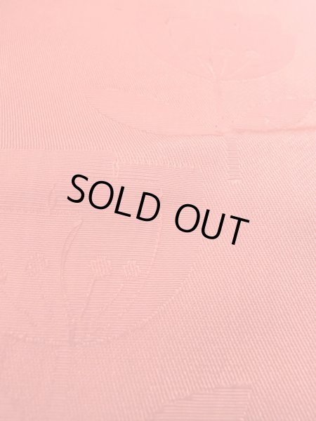 画像8: O0207X 半幅帯 女性用着物 シルク（正絹）   赤色 花 【中古】 【USED】 【リサイクル】 ★★☆☆☆ (8)