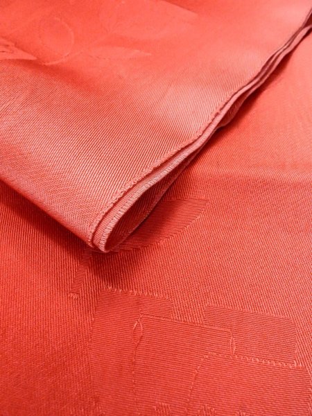 画像10: O0207X 半幅帯 女性用着物 シルク(正絹)   赤色 花 【中古】 【USED】 【リサイクル】 ★★☆☆☆ (10)