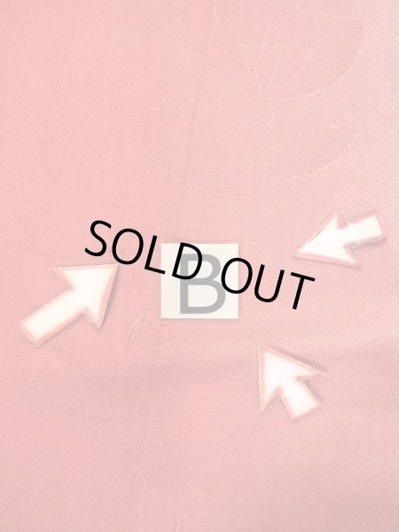 画像12: O0207X 半幅帯 女性用着物 シルク（正絹）   赤色 花 【中古】 【USED】 【リサイクル】 ★★☆☆☆ (12)