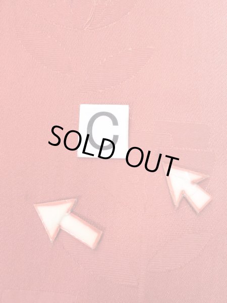 画像13: O0207X 半幅帯 女性用着物 シルク（正絹）   赤色 花 【中古】 【USED】 【リサイクル】 ★★☆☆☆ (13)