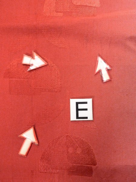 画像15: O0207X 半幅帯 女性用着物 シルク(正絹)   赤色 花 【中古】 【USED】 【リサイクル】 ★★☆☆☆ (15)