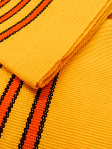 画像9: O0208B 半幅帯 女性用着物 ウール   赤色  【中古】 【USED】 【リサイクル】 ★☆☆☆☆ (9)