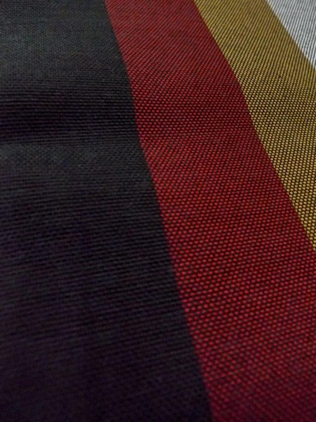 画像8: O0208C 半幅帯 女性用着物 シルク（正絹）   マルチカラー 縞 【中古】 【USED】 【リサイクル】 ★★★☆☆ (8)